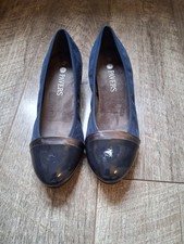 Pavers Block Heel Petrol Blue