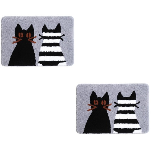 Pcs bathroom floor mat cute - 2,
