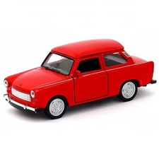 Trabant P601 East Germany Car Model Toy Red Diecast 1:34-1:39 Scale Welly