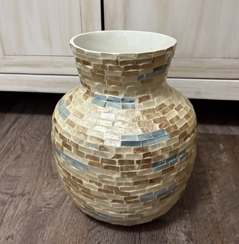 Mosaic vase white pearl - pearl, &