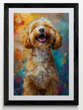 Cockerpoo Puppy Dog Framed