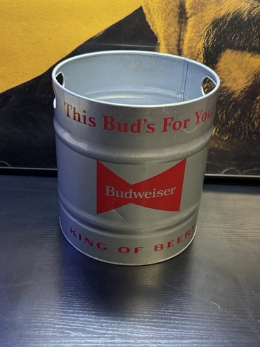 Budweiser metal keg ice - metal,
