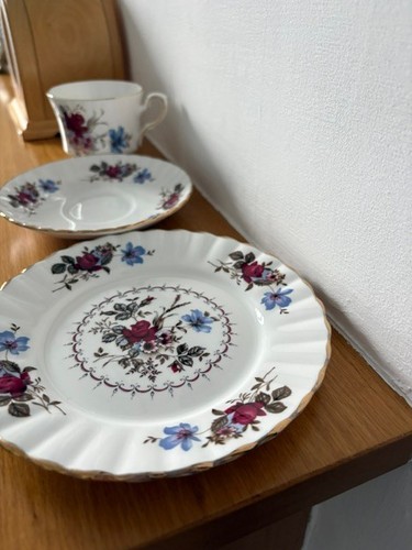 Vintage bone china trio tea - vintage,
