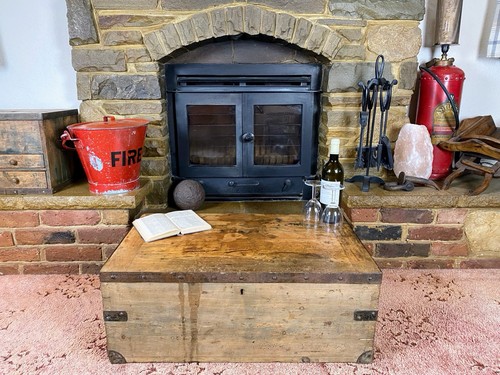 Old antique pine chest - old,