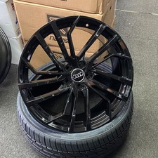 20" Audi 2021 RS4 Style Gloss Black alloys & 255/35/20 tyres A6/A5/A7 + More