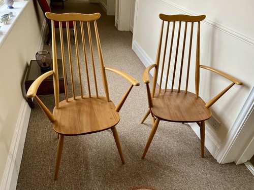 Pair ercol windsor carvers - ercol,