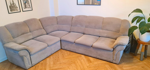 Grey fabric corner - grey, with