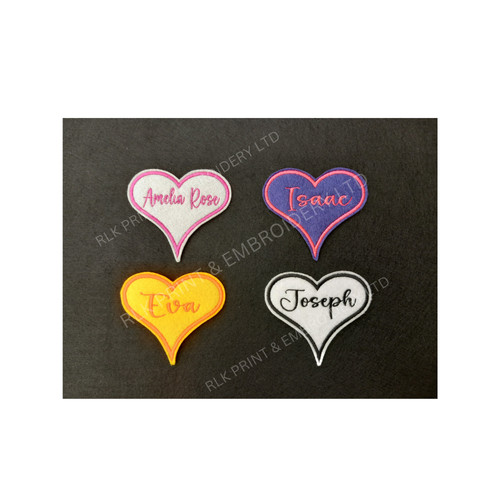 Personalised embroidered heart - personalised,