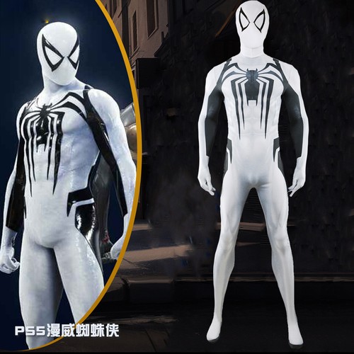 White spider man anti venom - white, spider-man