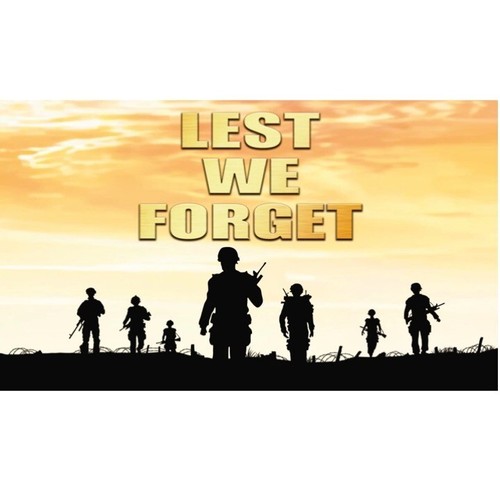 Lest we forget flag - x, 3'