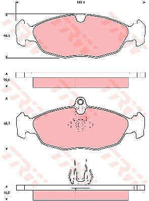 Brake pad set disc - brake, for