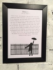 A4 framed poster of the final