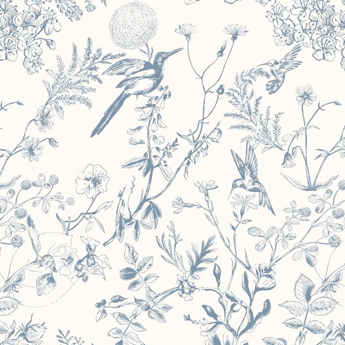 Waterproof blue bird floral - waterproof,
