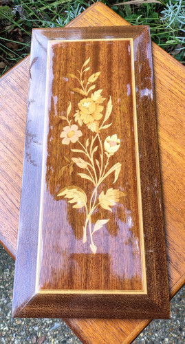 Vintage wooden sorrento inlaid - vintage,