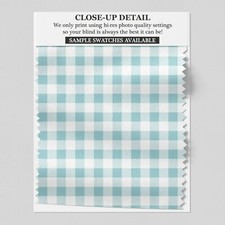 71 Gingham Checked in Duck Egg