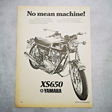XS 650 Yamaha Motor Bike Motorcycle Cam Twin Advert Vintage 1975 Man Cave