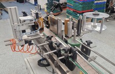 Onitex EM-01K Conveyor Can & Bottle Labelling Machine w/ date coder for label 