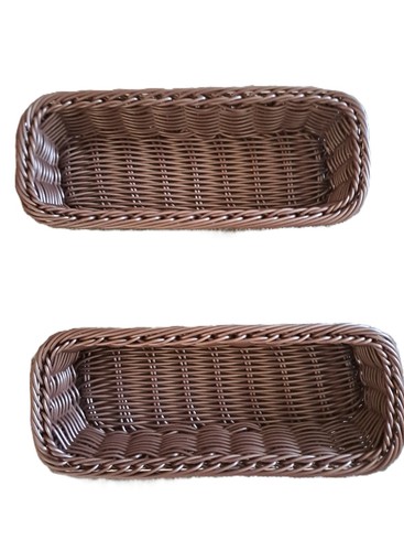 Pair plastic wicker - of,