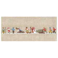 Le Bonheur des Dames counted petit point kit "Skiers", 6x42cm, DIY