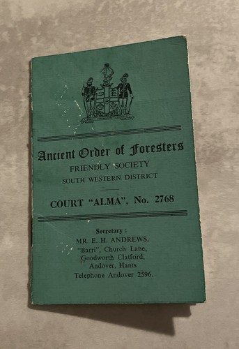 Ancient order foresters - order,