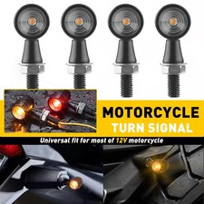 4PC Chrome Motorcycle LED Mini