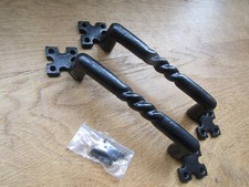 Rustic iron door pull handle