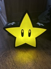Super Mario Bros Lamp Super Star Night Projector Light Retro Gaming Novelty