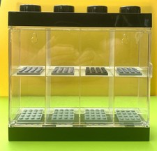 Official LEGO Minifigure Display Case Black Wall-mountable for 8 Figures 19x18cm