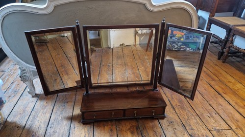 Antique inlaid trifold