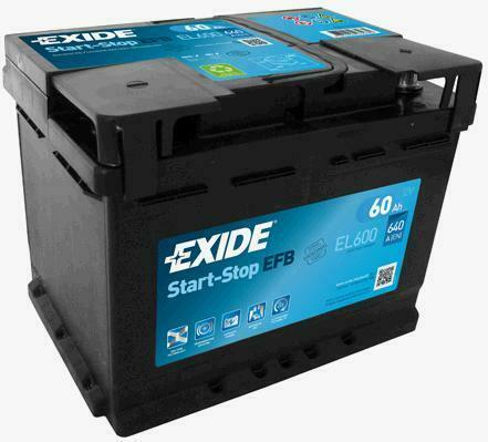 Exide el600 stop - start, 12v