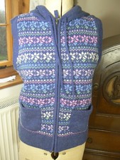 BNWOT Size 8 Country Rose Knitted Gilet Fair Isle Pattern, Lovely &Soft 38" Bust