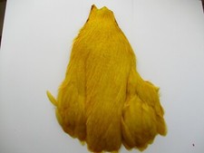 hen neck cape genetic banana yellow hackle feathers fly tying materials 