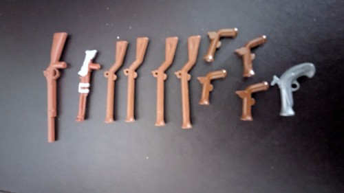 Lego assorted brown guns - lego,