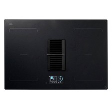 Induction Hob With Extractor Fan 77cm GHIHEF77 Black 4 Zone Integrated Built In