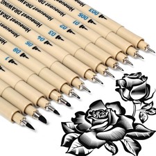 12 Fine Liner Black Pens for