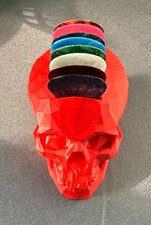 3D Printed Skull Guitar Pick Holder, 8 slots for your Plectrums Choice of colour