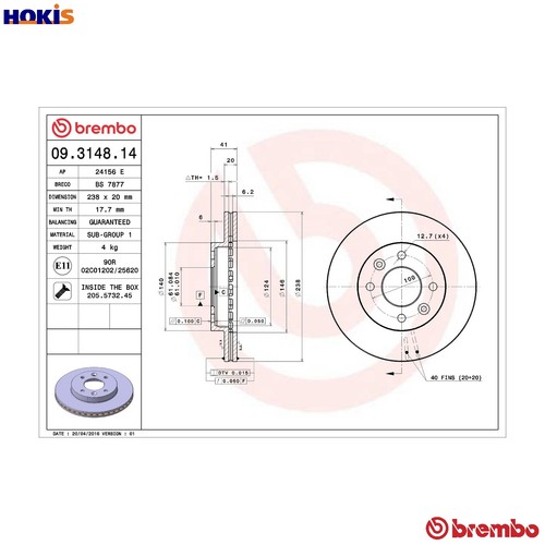 Brake disc 3148 - 2x,