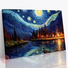 VAN GOGH STARRY NIGHT VILLAGE