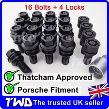 20x BLACK WHEEL BOLTS & LOCKS