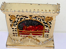 ANTIQUE DOLLSHOUSE  TINPLATE/SOFT METAL SMALL FIREPLACE #1