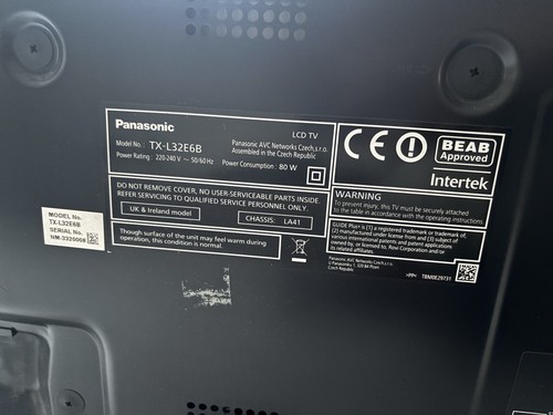 Panasonic l32e6b 32in lcd - tx-l32e6b,