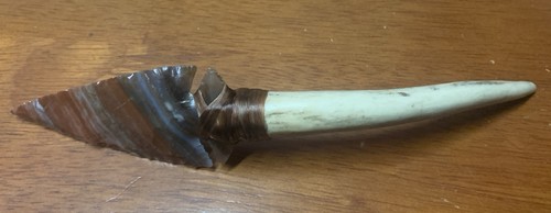 Flint knapped agate - flint, stone