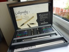 SHEAFFER TARGA CALLIGRAPHY ENSEMBLE IN EXCELLENT CONDITION MADE IN U.S.A.