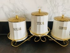 Crystal Canister Set Sugar Tea