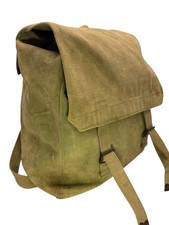 Vintage Military Canvas Rucksack Khaki Shoulder Bag Eastern European Army