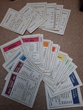 Monopoly Vintage Property Deed Cards All Present Full Set