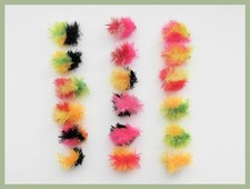 Blob Flies, Trout Flies 18 x mixed two & Three Tone Blobs Size 10 Fishing Flies