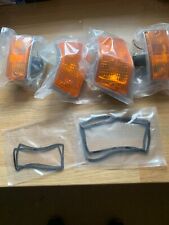 VESPA PX 125,150,200,LML,T5 ORANGE LENS CHROME INDICATORS SET
