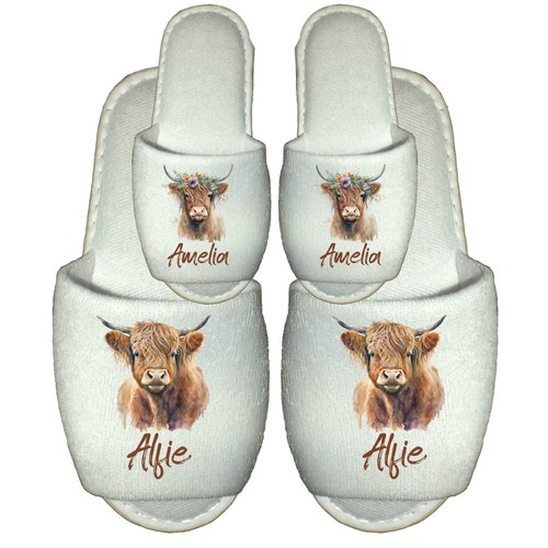 Highland cow spa slippers - highland,