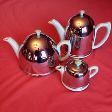 STUNNING ART DECO SAGE GREEN 'HEAT MASTER' PART TEA & COFFEE SET